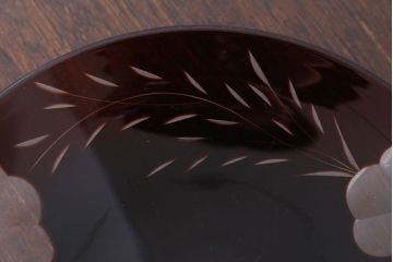 アンティーク雑貨　大正ロマン　古い切子ガラスコンポート(氷コップ)