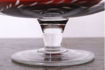 アンティーク雑貨　大正ロマン　古い切子ガラスコンポート(氷コップ)