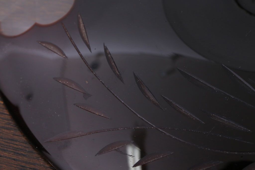 アンティーク雑貨　大正ロマン　古い切子ガラスコンポート(氷コップ)