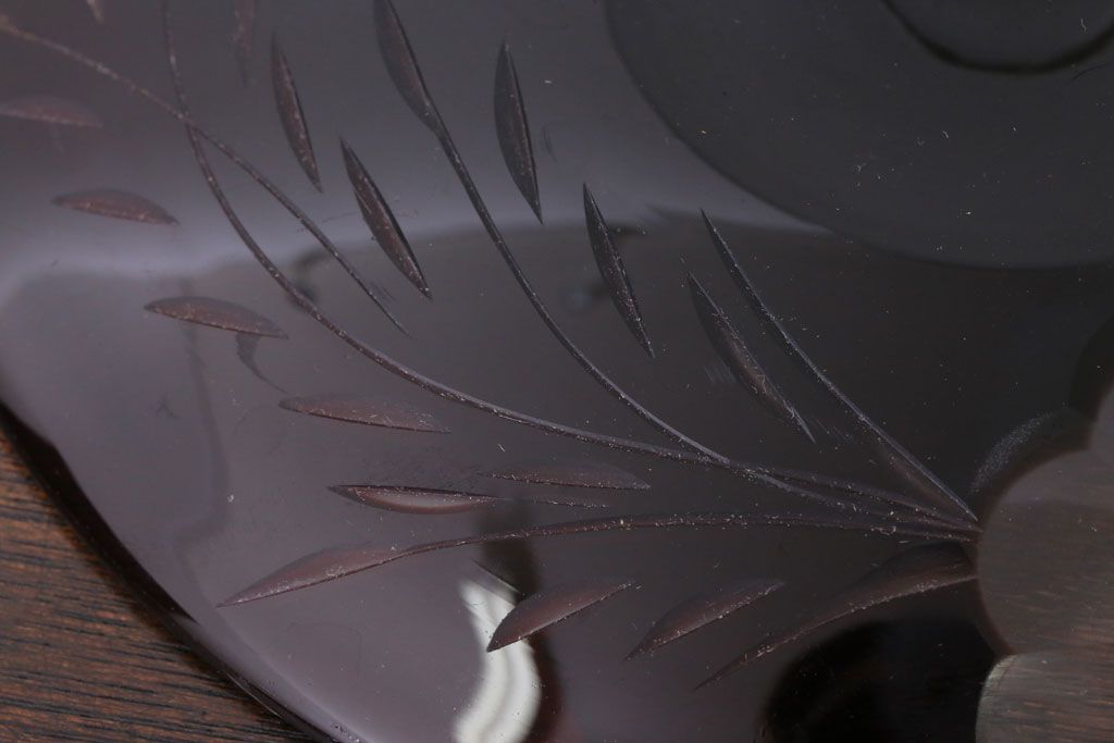 アンティーク雑貨　大正ロマン　古い切子ガラスコンポート(氷コップ)