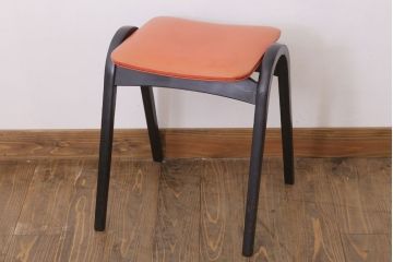 中古　秋田木工　ビンテージ　おしゃれな曲げ木スツール(2)