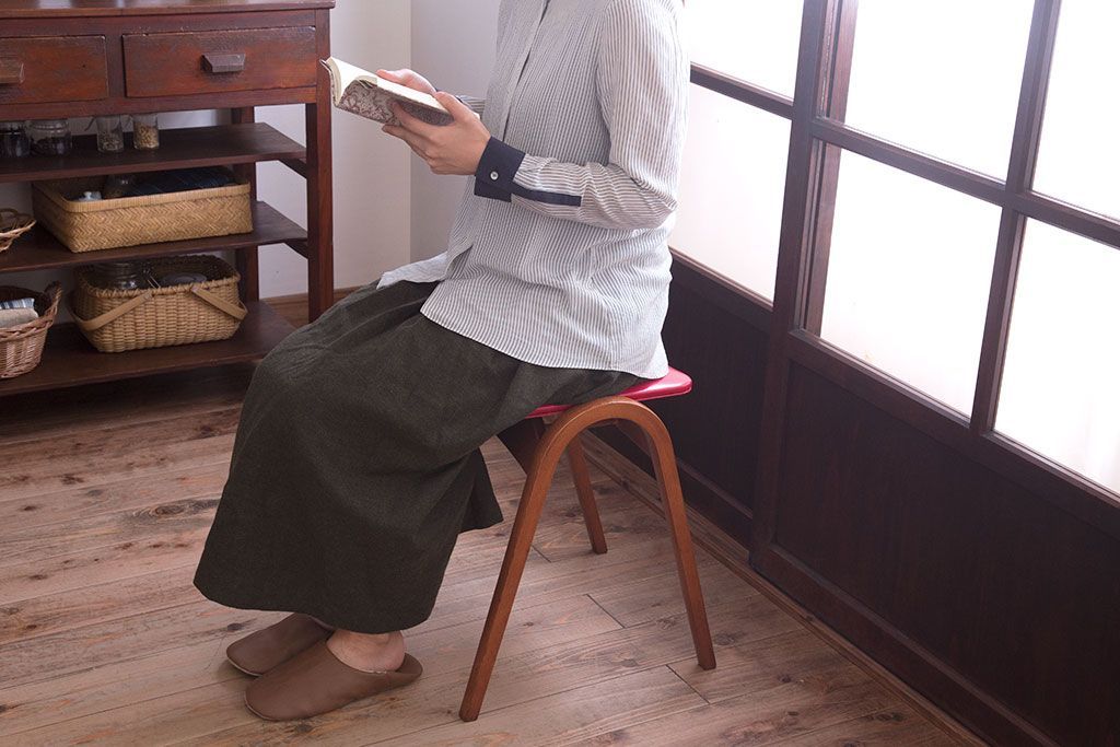 中古　秋田木工　ビンテージ　おしゃれな曲げ木スツール(3)