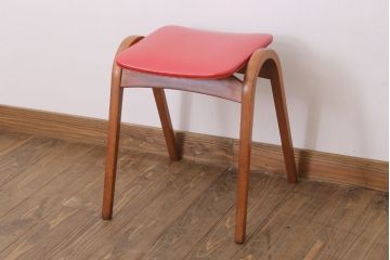 中古　秋田木工　ビンテージ　おしゃれな曲げ木スツール(3)