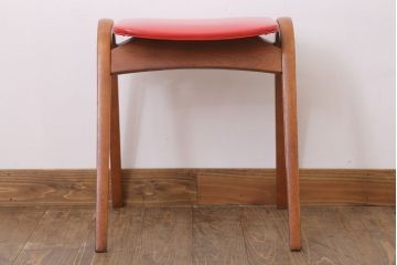 中古　秋田木工　ビンテージ　おしゃれな曲げ木スツール(3)