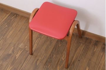 中古　秋田木工　ビンテージ　おしゃれな曲げ木スツール(3)