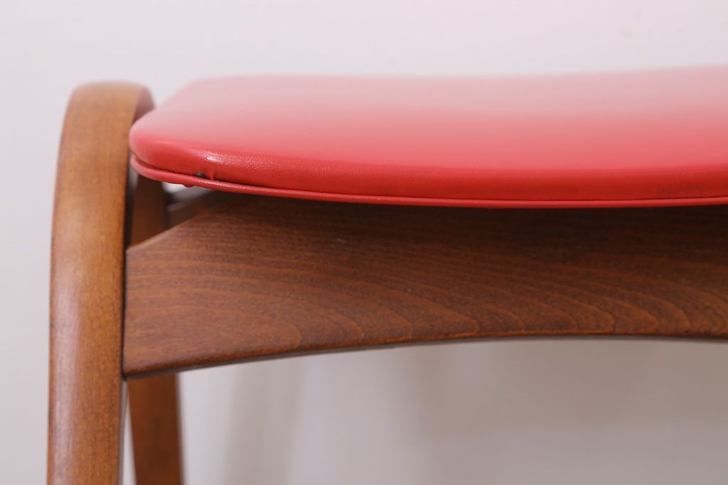 中古　秋田木工　ビンテージ　おしゃれな曲げ木スツール(3)