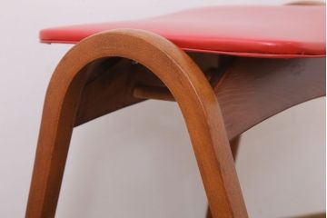 中古　秋田木工　ビンテージ　おしゃれな曲げ木スツール(3)