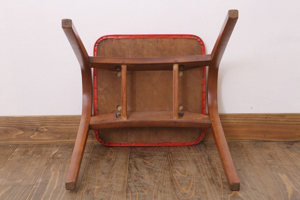 中古　秋田木工　ビンテージ　おしゃれな曲げ木スツール(3)