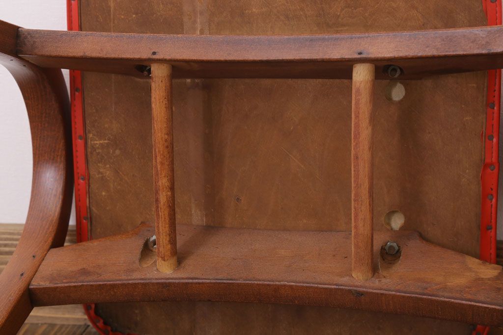 中古　秋田木工　ビンテージ　おしゃれな曲げ木スツール(3)