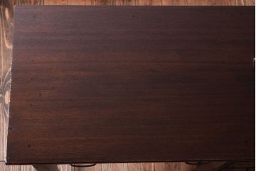 アンティーク家具　古い木製のシンプルなアンティーク片袖机(2)