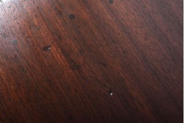 アンティーク家具　古い木製のシンプルなアンティーク片袖机(2)