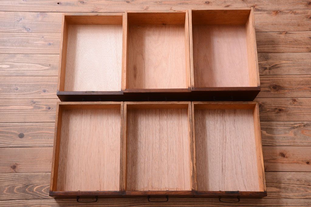 アンティーク家具　古い木製のシンプルなアンティーク片袖机