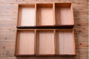 アンティーク家具　古い木製のシンプルなアンティーク片袖机