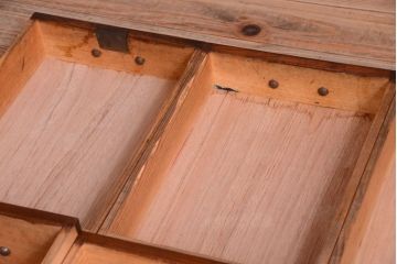 アンティーク家具　古い木製のシンプルなアンティーク片袖机