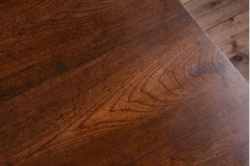 アンティーク家具　古い木製のシンプルなアンティーク片袖机