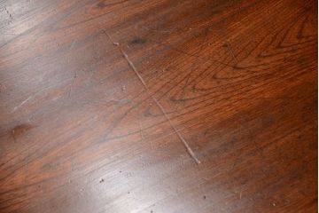 アンティーク家具　古い木製のシンプルなアンティーク片袖机