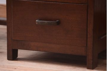 アンティーク家具　古い木製のシンプルなアンティーク片袖机