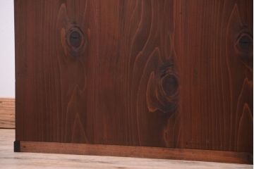 アンティーク家具　ナラ材天板のリメイク品　アンティークのカウンターテーブル(収納棚・戸棚)