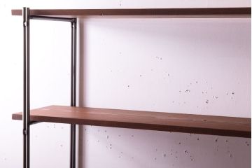 ラフジュオリジナル アイアンの薄型飾り棚【小】(陳列棚・アイアンラック)