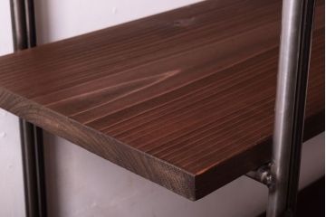 ラフジュオリジナル アイアンの薄型飾り棚【小】(陳列棚・アイアンラック)