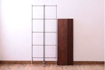 ラフジュオリジナル アイアンの薄型飾り棚【小】(陳列棚・アイアンラック)