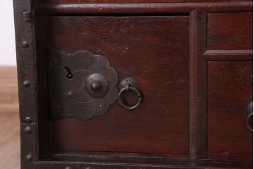 アンティーク家具　明治期　古民具・骨董　アンティーク船箪笥(掛硯型、懸硯型、舟箪笥)(2)