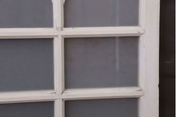 当時物色ガラス入り!大正期のペイントガラス戸2枚(窓)(1)