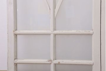 当時物色ガラス入り!大正期のペイントガラス戸2枚(窓)(1)