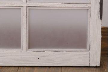 当時物色ガラス入り!大正期のペイントガラス戸2枚(窓)(1)