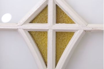 当時物色ガラス入り!大正期のペイントガラス戸2枚(窓)(2)