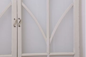 当時物色ガラス入り!大正期のペイントガラス戸2枚(窓)(2)