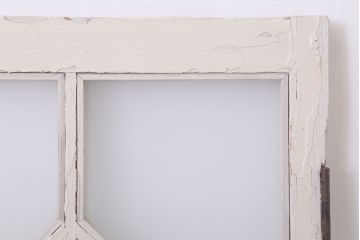 当時物色ガラス入り!大正期のペイントガラス戸2枚(窓)(2)