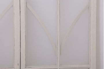 当時物色ガラス入り!大正期のペイントガラス戸2枚(窓)(3)