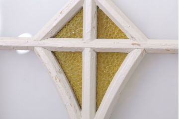 当時物色ガラス入り!大正期のペイントガラス戸2枚(窓)