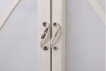 当時物色ガラス入り!大正期のペイントガラス戸2枚(窓)