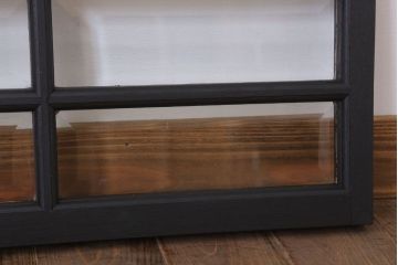 ナラ材製!面取りガラスのブラックペイント明り取り