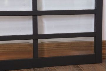 ナラ材製!面取りガラスのブラックペイント明り取り