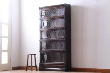 アンティーク家具　イギリスアンティーク グローブヴェルニッケ社製 高級スタッキングブックケース(本箱)(2)