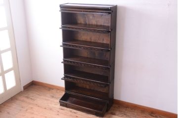 アンティーク家具　イギリスアンティーク グローブヴェルニッケ社製 高級スタッキングブックケース(本箱)(2)