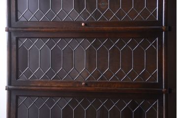 アンティーク家具　イギリスアンティーク グローブヴェルニッケ社製 高級スタッキングブックケース(本箱)(2)