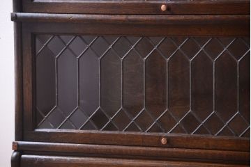 アンティーク家具　イギリスアンティーク グローブヴェルニッケ社製 高級スタッキングブックケース(本箱)(2)