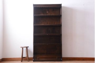 アンティーク家具　イギリスアンティーク グローブヴェルニッケ社製 高級スタッキングブックケース(本箱)(2)