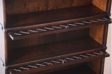 アンティーク家具　イギリスアンティーク グローブヴェルニッケ社製 高級スタッキングブックケース(本箱)(2)