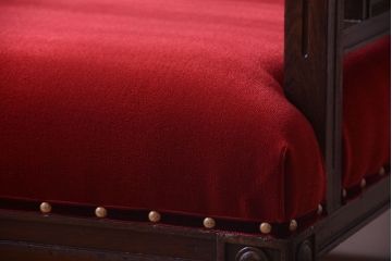 アンティーク家具　大正ロマン　透かし彫りが美しい和製アンティークソファ