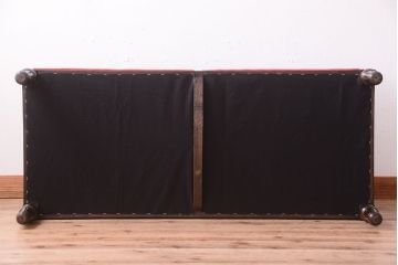 アンティーク家具　大正ロマン　透かし彫りが美しい和製アンティークソファ