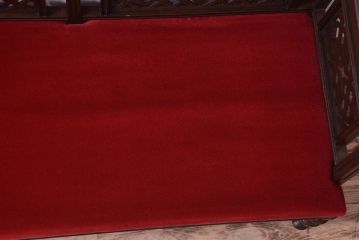 アンティーク家具　大正ロマン　透かし彫りが美しい和製アンティークソファ