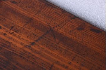 アンティーク家具　結霜ガラス!古い木製のアンティーク収納棚