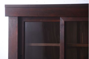 アンティーク家具　明治大正期　古民具・骨董　二段重ね関西収納棚