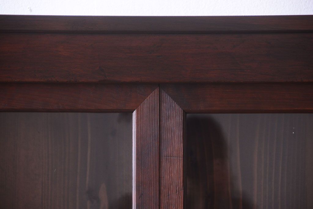 アンティーク家具　明治大正期　古民具・骨董　二段重ね関西収納棚