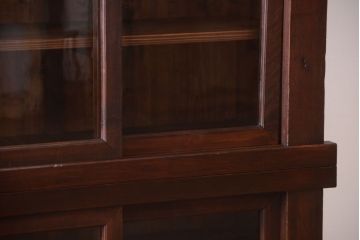 アンティーク家具　明治大正期　古民具・骨董　二段重ね関西収納棚